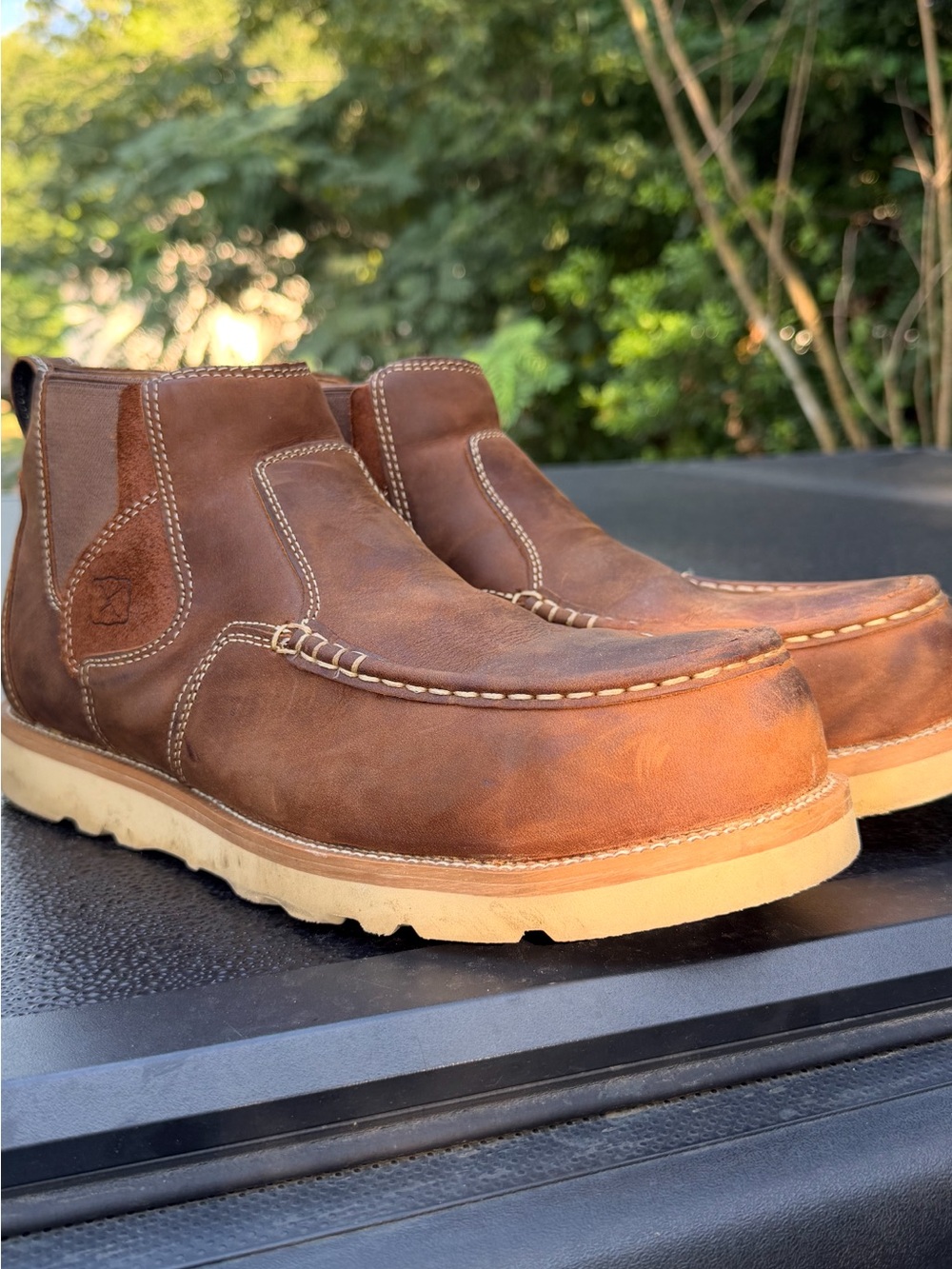 Twisted X Brown Leather Chukka Boots with Cream Sole